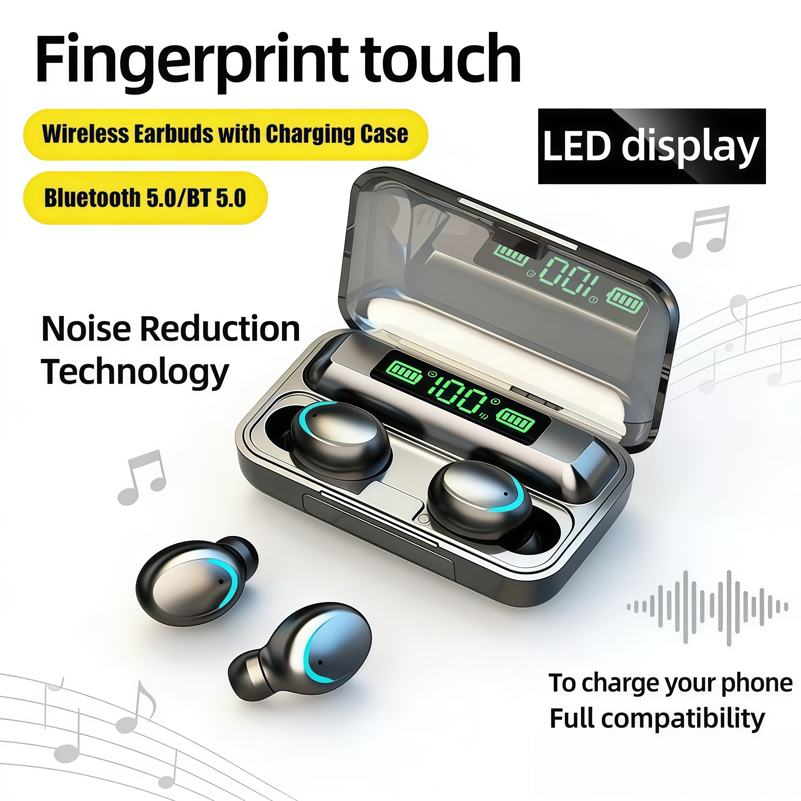 2026 F9 Wireless Earphones LED - Wireless Earbuds Tws ulasan dan harga