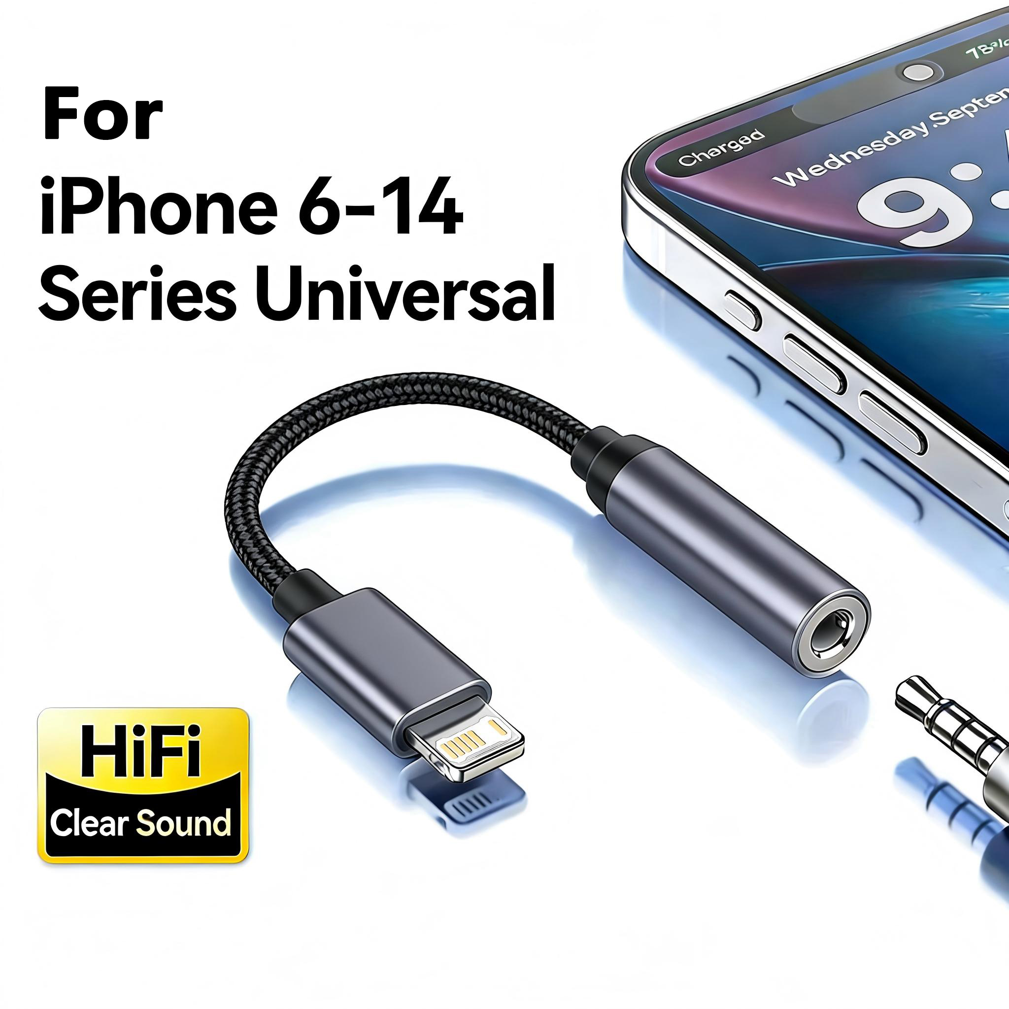 8 Pin to 3.5mm Jack AUX Cable  - Earphone Splitter Jack ulasan dan harga
