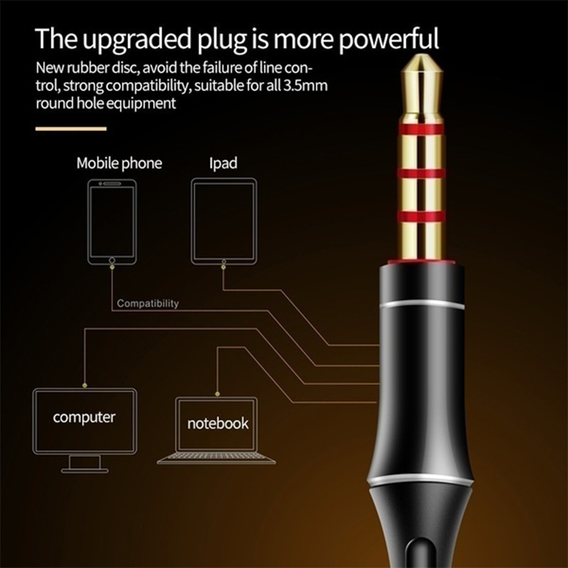 3.5mm Wired Headphones HD Micr - Wired Earphone Mic ulasan dan harga