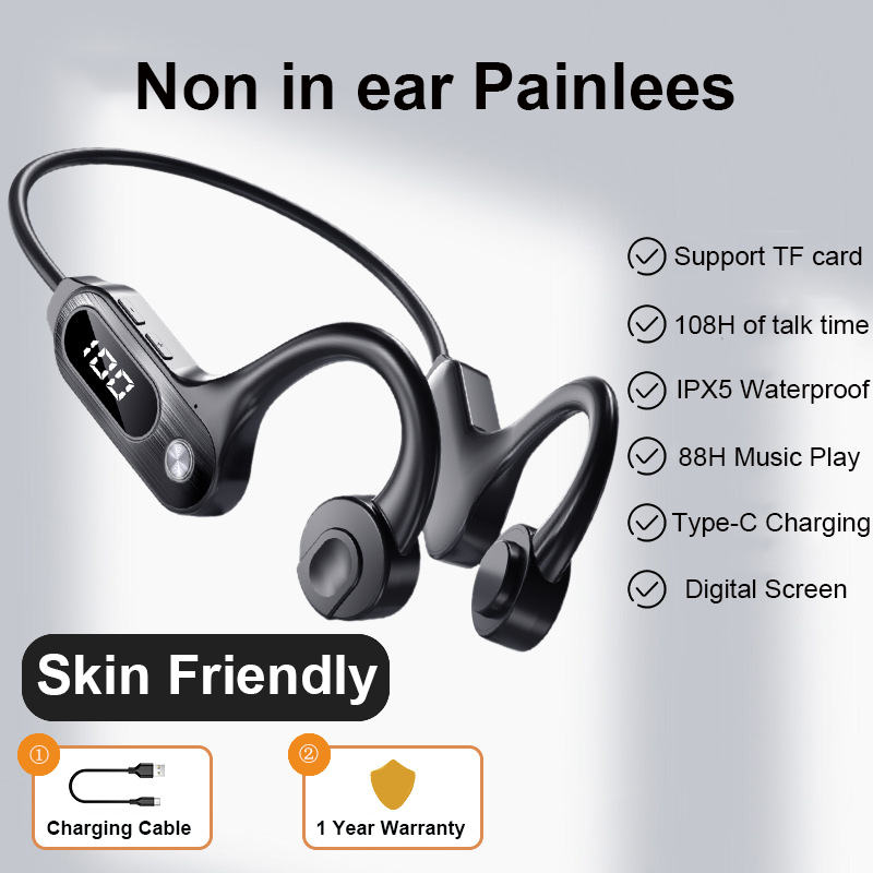 Bone Conduction Bluetooth 5.3  - Sports Earphone Hook ulasan dan harga