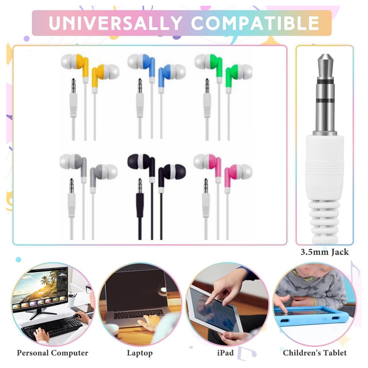 100pcs 3.5mm Wired Headphones  - Audiophile Headphone Wired ulasan dan harga