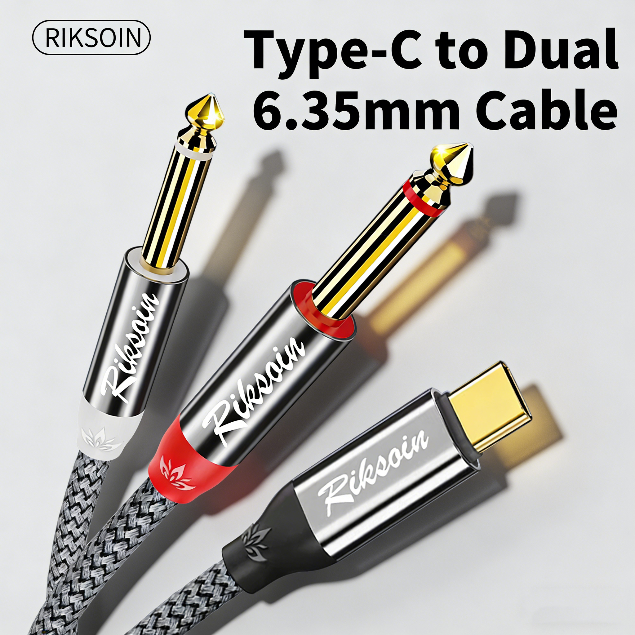 USB Type C to Dual 6.35mm TS A - Audio Splitter Y ulasan dan harga