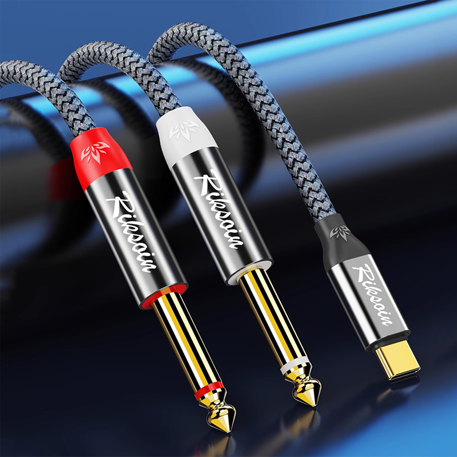 USB Type C to Dual 6.35mm TS A - Audio Splitter Y ulasan dan harga
