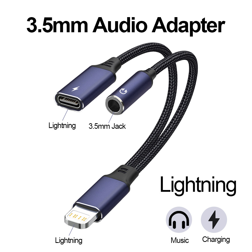 2-in-1 Charging & Audio Adapte - Earphone Splitter Jack ulasan dan harga