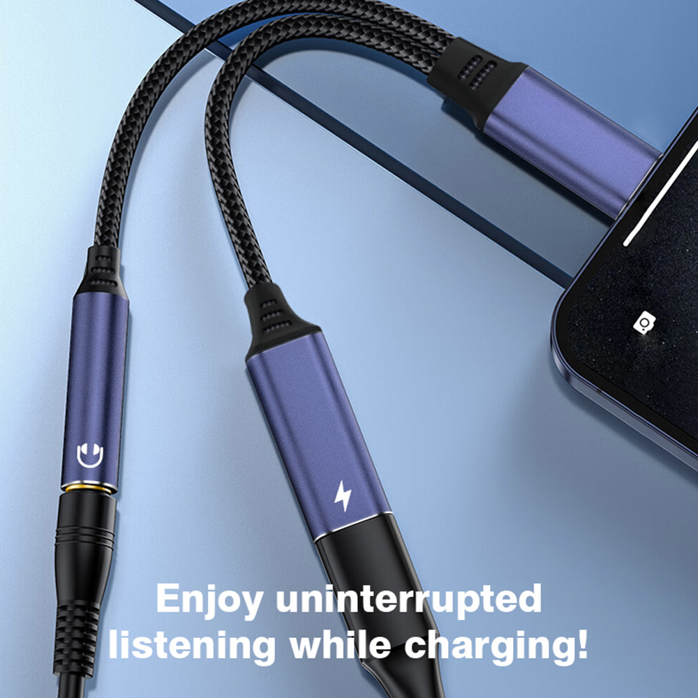 2-in-1 Charging & Audio Adapte - Earphone Splitter Jack ulasan dan harga