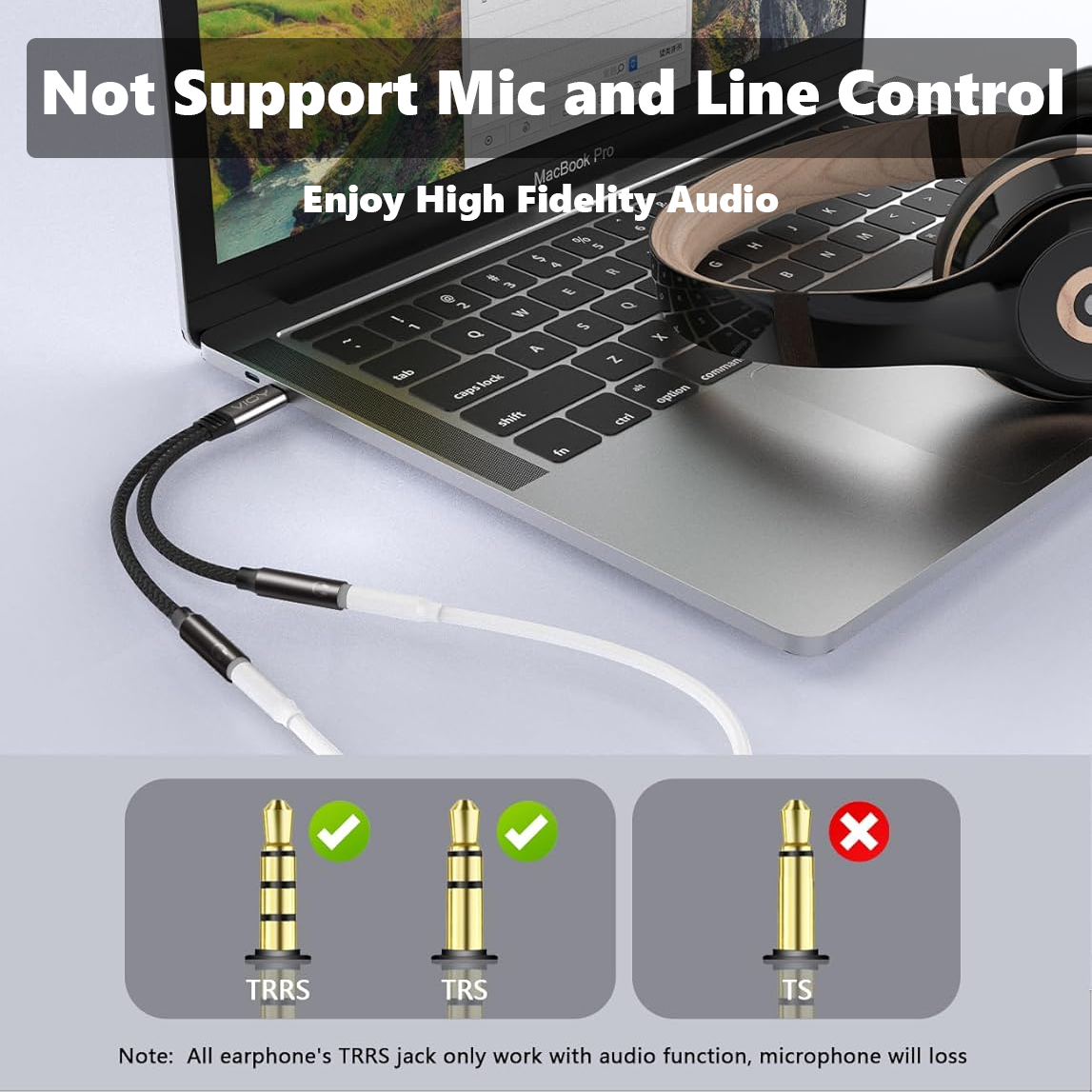 USB C To Dual 3.5mm Female Hea - Audio Splitter Y ulasan dan harga