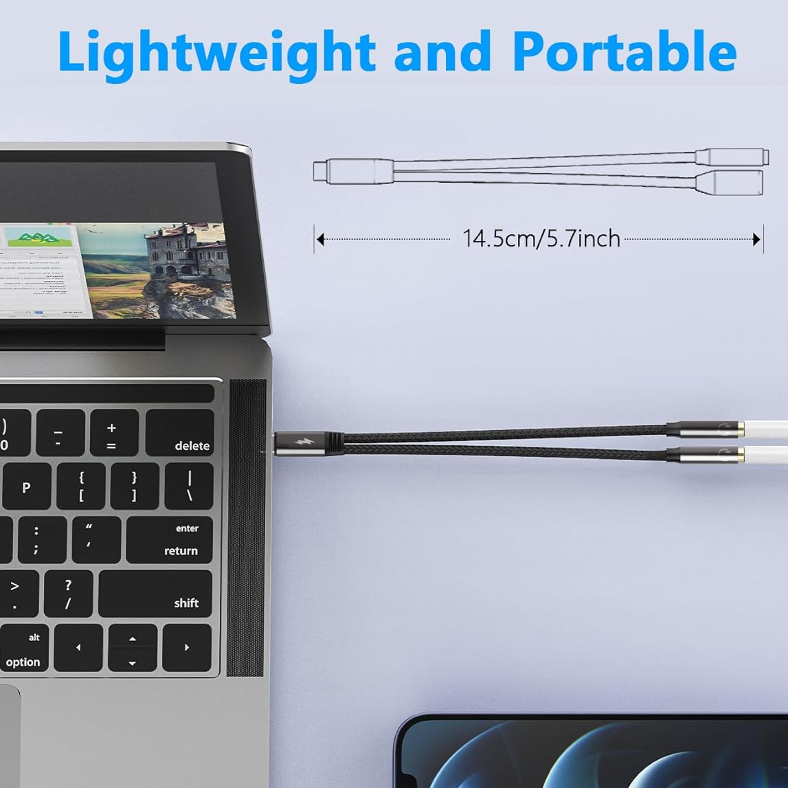 USB C To Dual 3.5mm Female Hea - Audio Splitter Y ulasan dan harga
