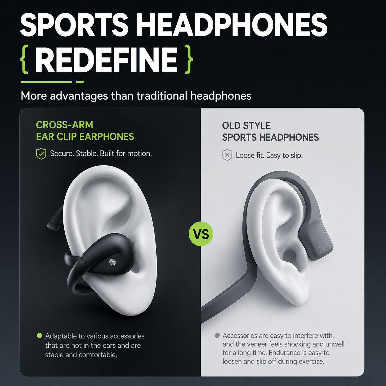 Acer OHR555 Unique Cross Arm O - Sports Earphone Hook ulasan dan harga