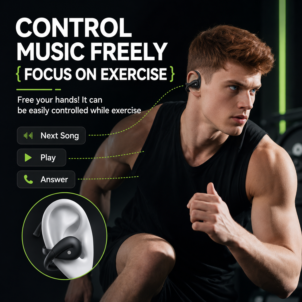 Acer OHR555 Unique Cross Arm O - Sports Earphone Hook ulasan dan harga
